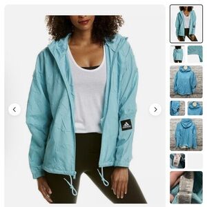 NWT $100 Adidas Womens xs  W.ND Primeblue Windbreaker Athletic Jacket Z26